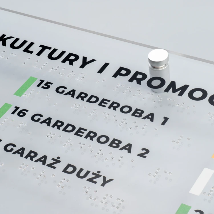 Plan tyflograficzny z pismem Braille'a - plexi i ADA - wym: 695x450mm - TAB466