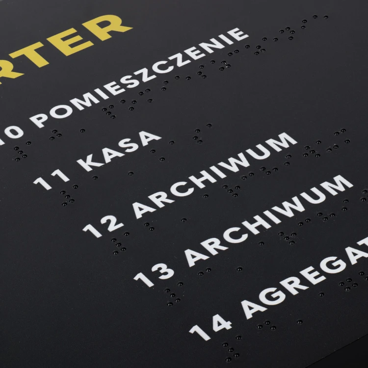 Plan tyflograficzny z pismem Braille'a - plexi i ADA - wym: 615x400mm - TAB484