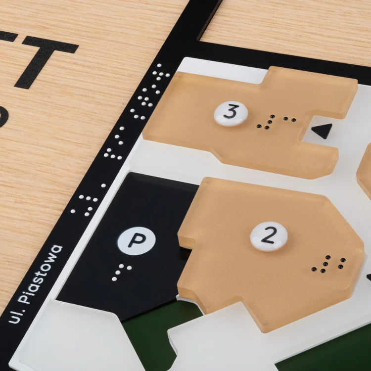 Plan tyflograficzny z pismem Braille'a - wym: 700x500mm - TAB487