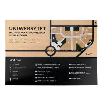 Plan tyflograficzny z pismem Braille'a - wym: 700x500mm - TAB487