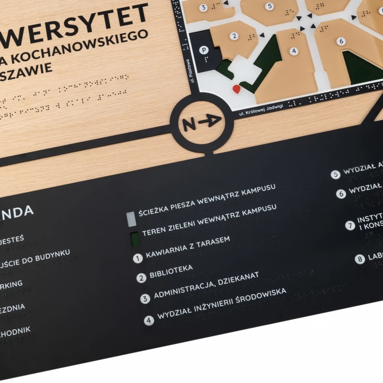 Plan tyflograficzny z pismem Braille'a - wym: 700x500mm - TAB487