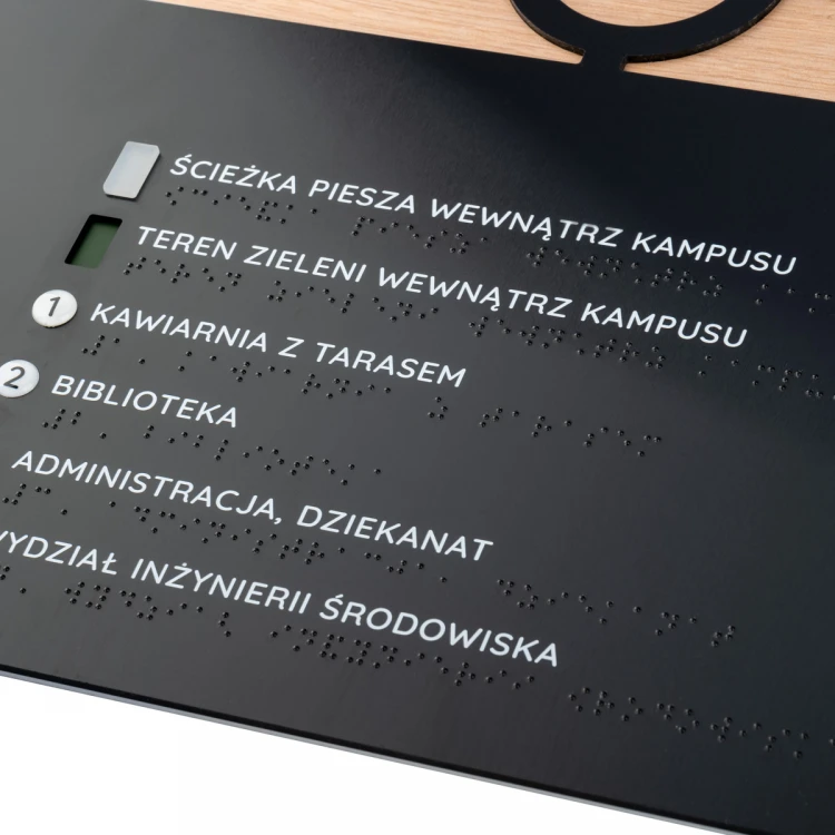 Plan tyflograficzny z pismem Braille'a - wym: 700x500mm - TAB487