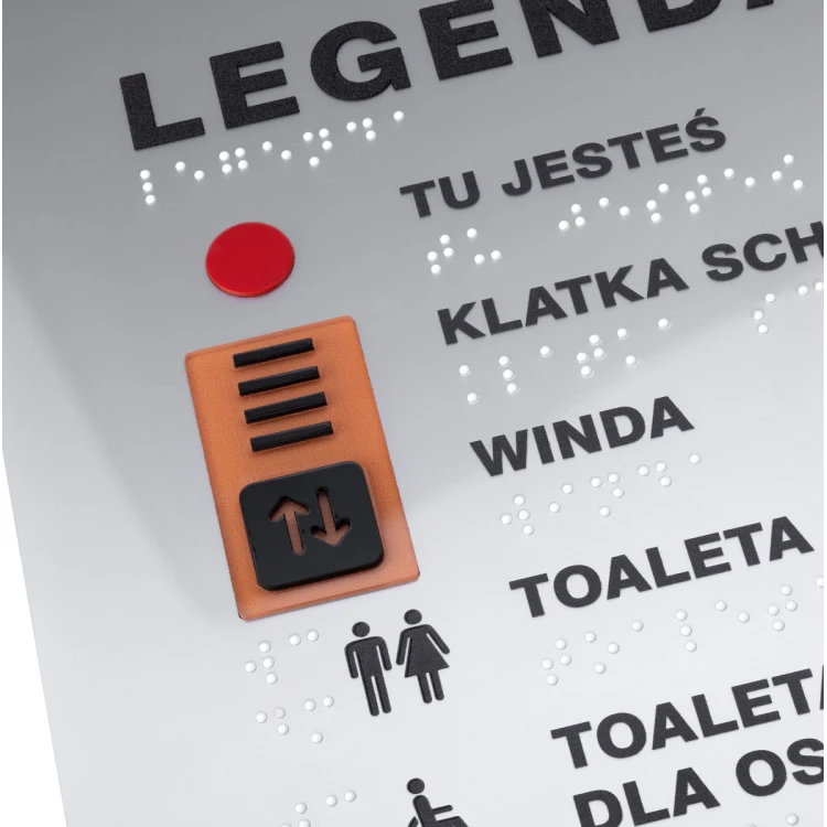 Plan tyflograficzny z pismem Braille'a - wym: 700x500mm - TAB495