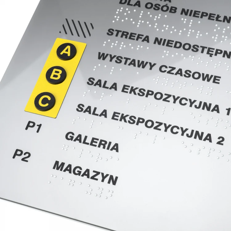 Plan tyflograficzny z pismem Braille'a - wym: 700x500mm - TAB495
