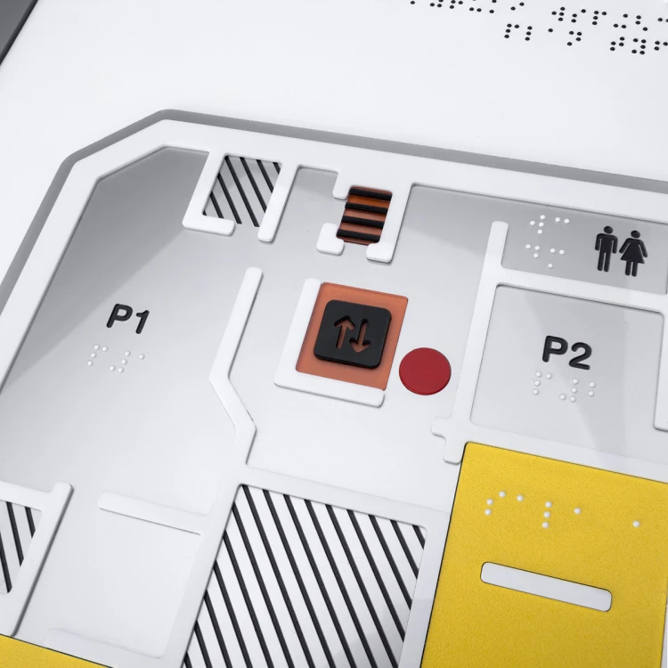 Plan tyflograficzny z pismem Braille'a - wym: 700x500mm - TAB495