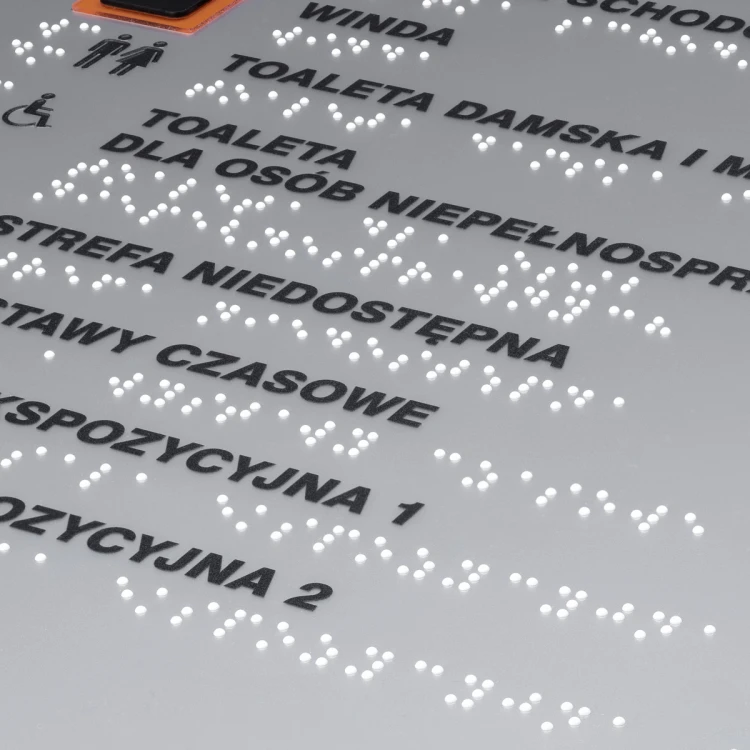 Plan tyflograficzny z pismem Braille'a - wym: 700x500mm - TAB495