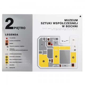 Plan tyflograficzny z pismem Braille'a - wym: 700x500mm - TAB495