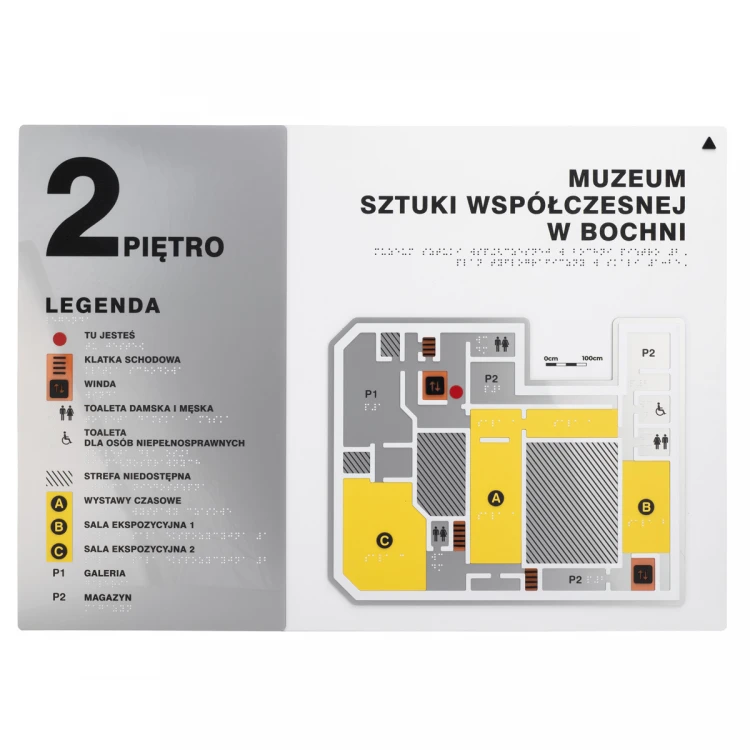 Plan tyflograficzny z pismem Braille'a - wym: 700x500mm - TAB495