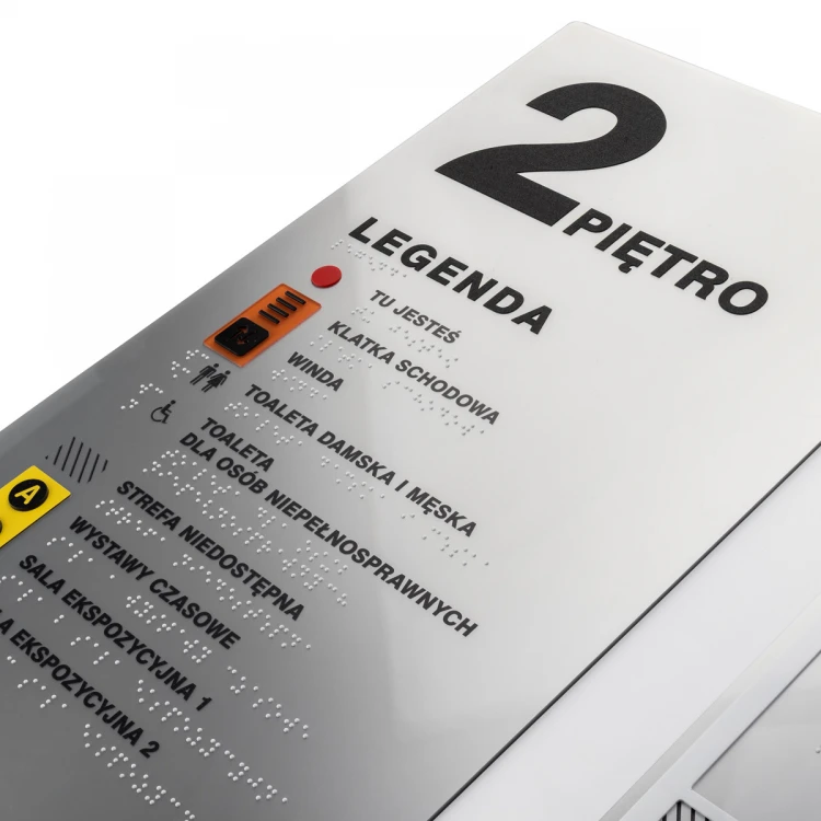 Plan tyflograficzny z pismem Braille'a - wym: 700x500mm - TAB495