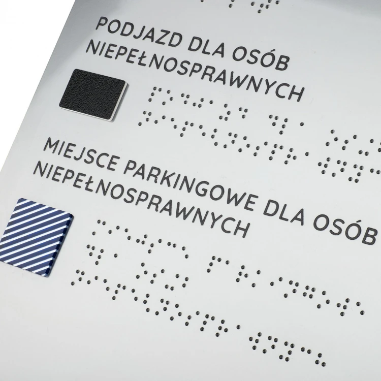 Plan tyflograficzny z pismem Braille'a na stopie stalowej - wym: 1000x650mm - TAB519