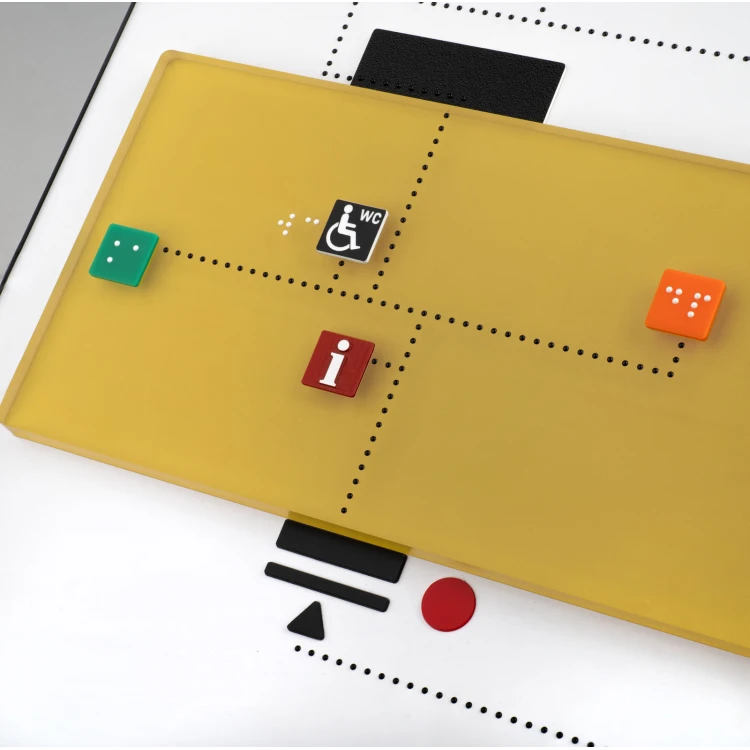 Plan tyflograficzny z pismem Braille'a na stopie stalowej - wym: 1000x650mm - TAB519