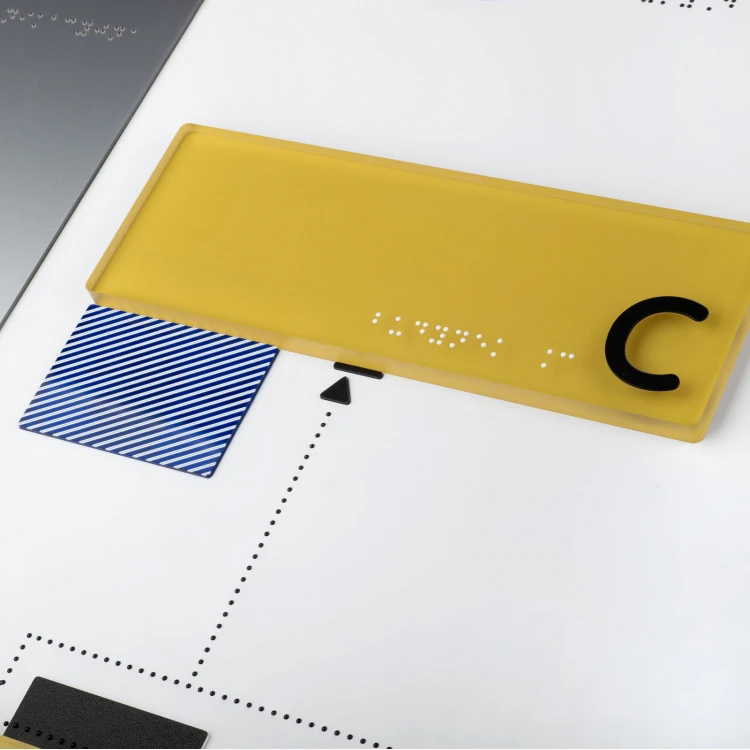 Plan tyflograficzny z pismem Braille'a na stopie stalowej - wym: 1000x650mm - TAB519