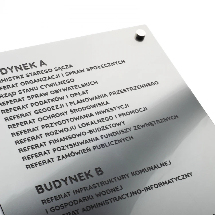 Plan tyflograficzny z pismem Braille'a na stopie stalowej - wym: 1000x650mm - TAB519