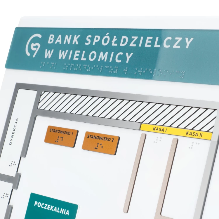 Plan tyflograficzny z pismem Braille'a - plexi, ADA i laminat - wym: 560x295mm - TAB553