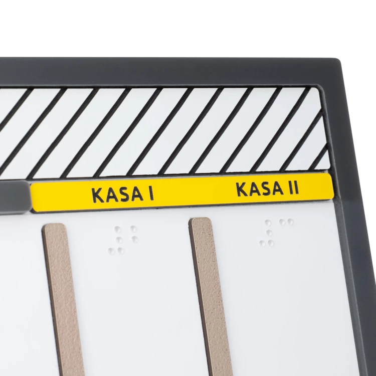 Plan tyflograficzny z pismem Braille'a - plexi, ADA i laminat - wym: 560x295mm - TAB553