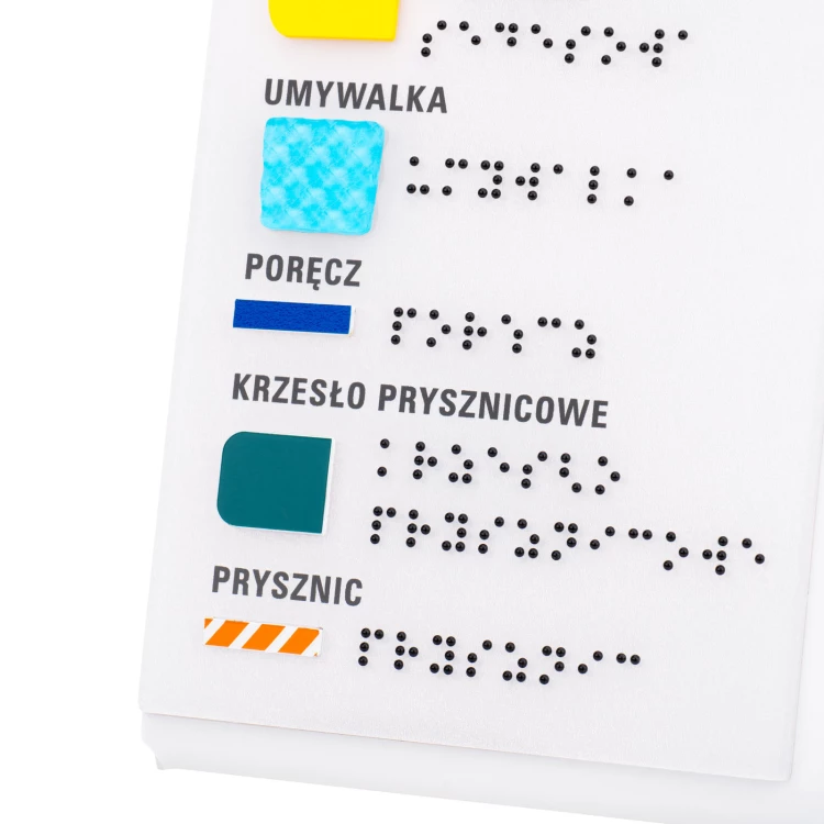 Plan tyflograficzny z pismem Braille'a - tworzywo ADA, laminat i akryl - wym. 297x210mm - TAB586