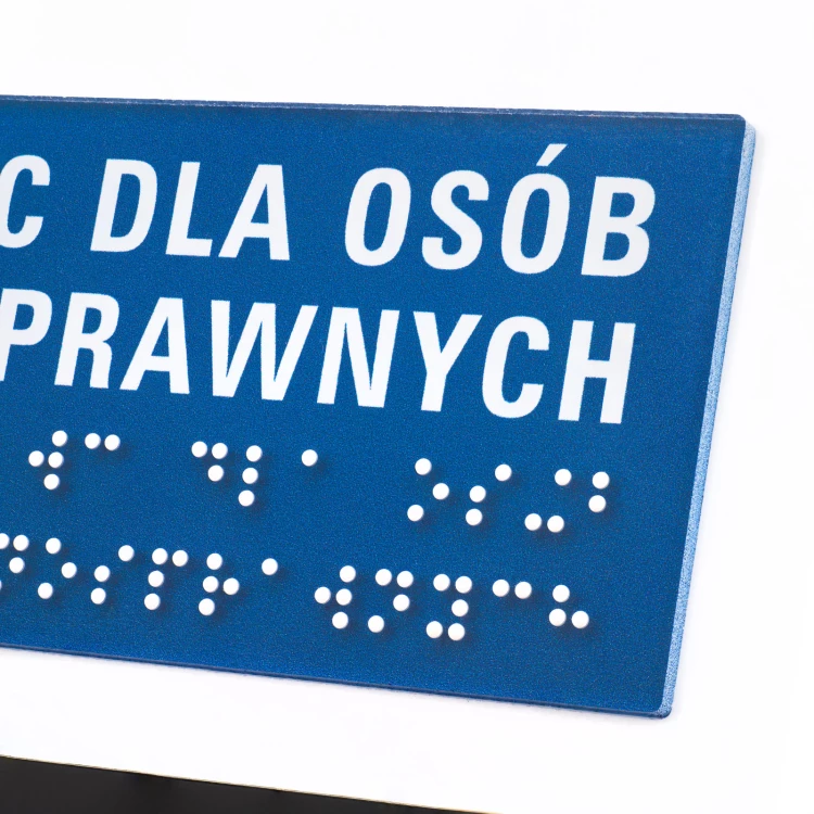 Plan tyflograficzny z pismem Braille'a - tworzywo ADA, laminat i akryl - wym. 297x210mm - TAB586