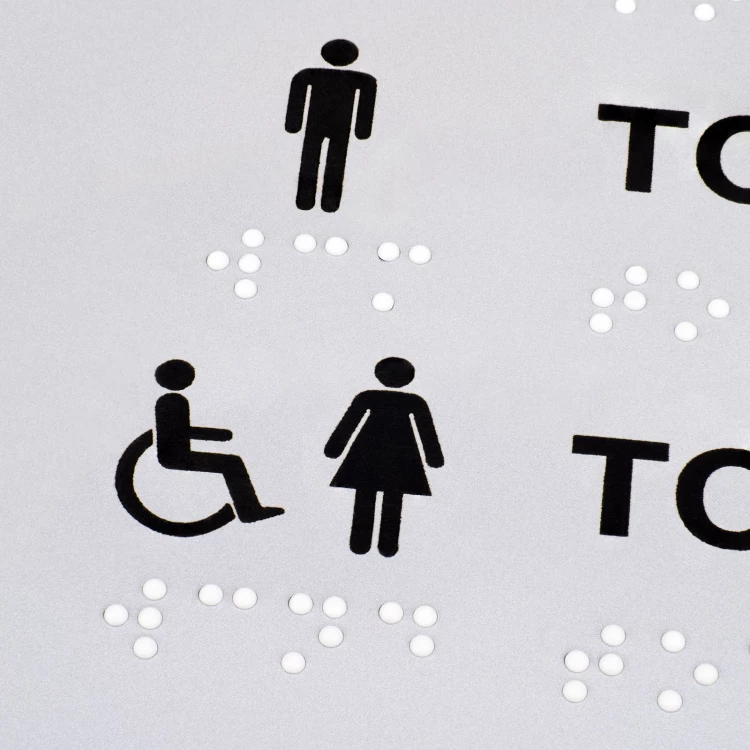 Plan tyflograficzny z pismem Braille'a - tworzywo ADA, laminat i akryl - wym. 850x650mm - TAB589