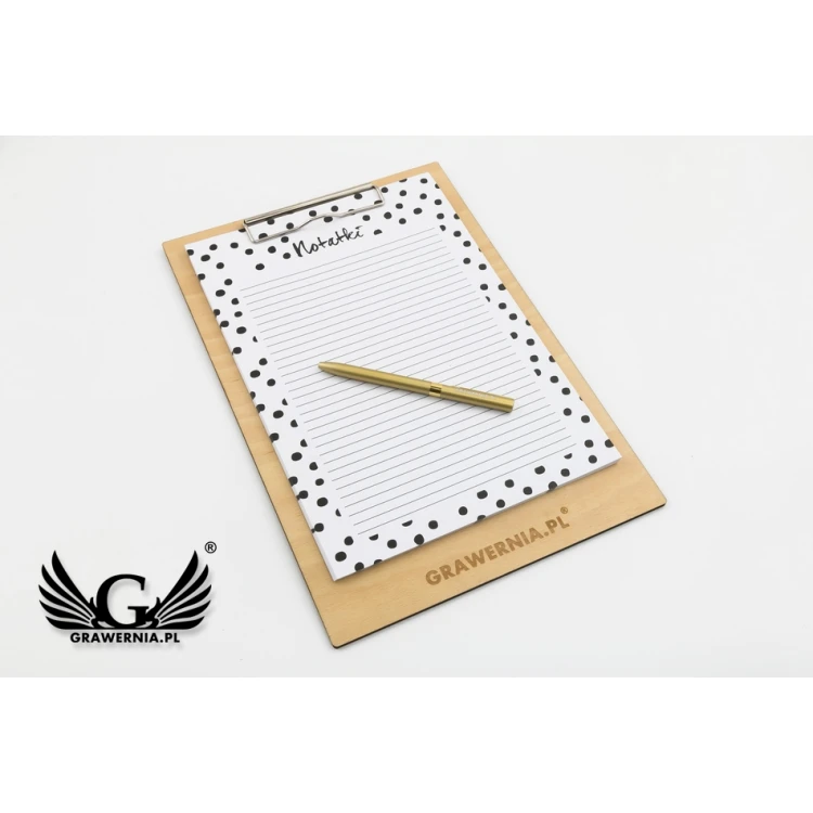 Clipboard A4 exclusive drewno brzozowe - dowolny grawer - CB001