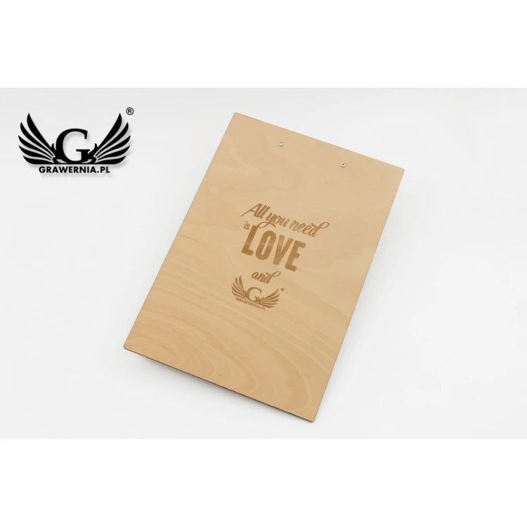 Clipboard A4 exclusive drewno brzozowe - dowolny grawer - CB001