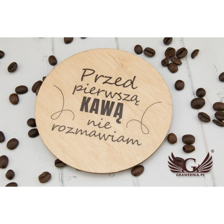 Podkładki drewniane 3mm - komplet 100 sztuk - kolorowy druk UV - KOR005