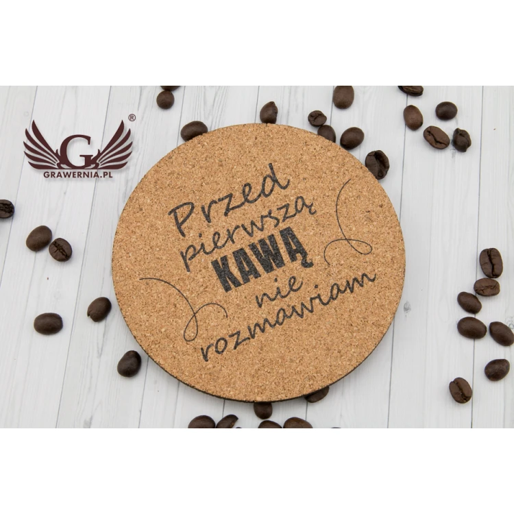 Podkładki z korka 3mm - komplet 100 sztuk - kolorowy druk UV - KOR004