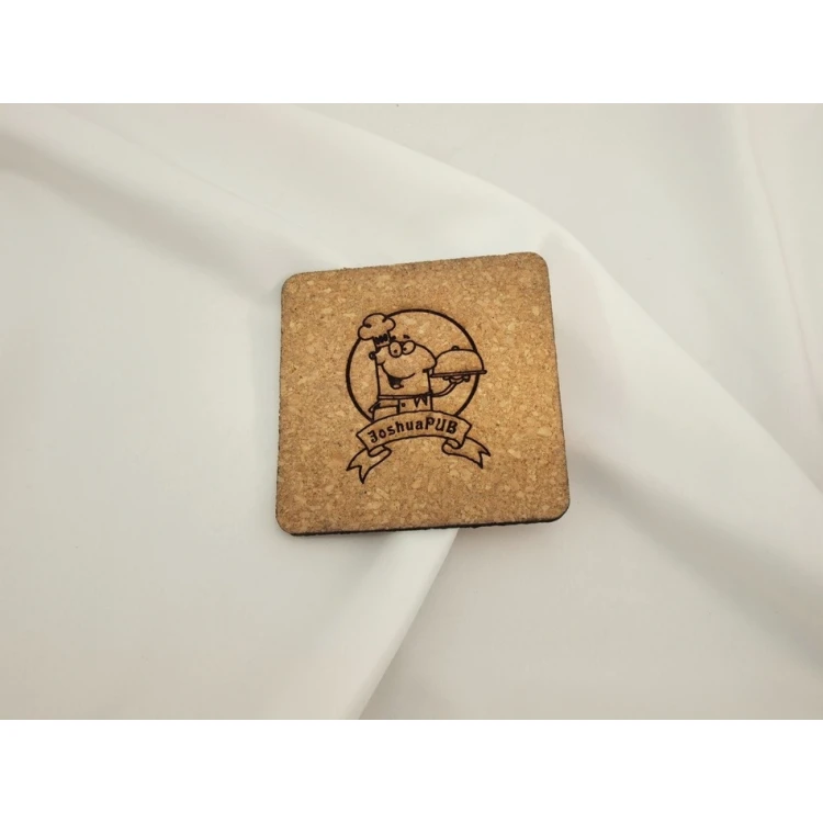 Podkładki z korka 3mm - komplet 100 szt. - grawerowane i wycinane laserem