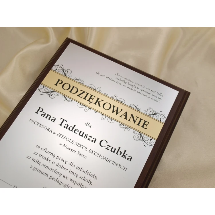 PODZIĘKOWANIE DLA NAUCZYCIELA, PROFESORA, PROMOTORA -  SL012S