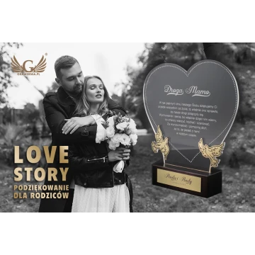 Podziękowanie dla rodziców - LOVE STORY - model DTA18 - wysokość 23,5 cm