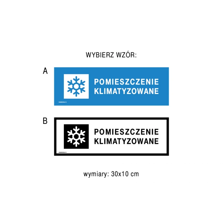 Pomieszczenie klimatyzowane, proszę zamykać drzwi - tabliczka wym. 300x100mm - PVC - kolorowy druk UV - TAB182