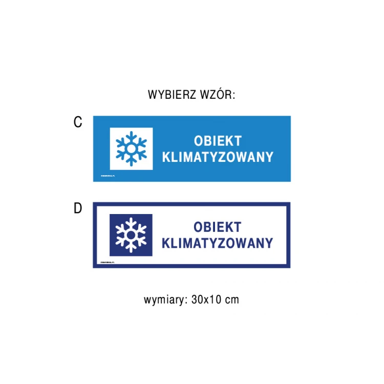 Pomieszczenie klimatyzowane, proszę zamykać drzwi - tabliczka wym. 300x100mm - PVC - kolorowy druk UV - TAB182