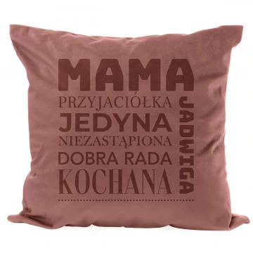 Poszewka na poduszkę z grawerem - Niezastąpiona mama - PNP005