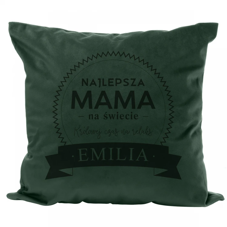 Poszewka na poduszkę z grawerem - Najlepsza mama na świecie - PNP004