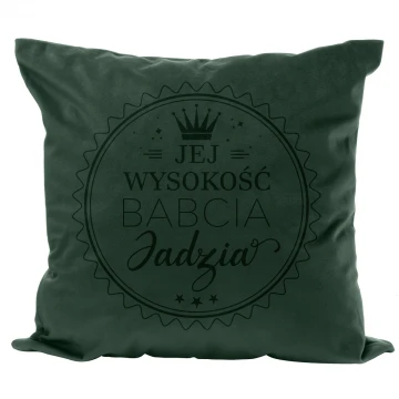 Poszewka na poduszkę z grawerem - Jej wysokość babcia - PNP021