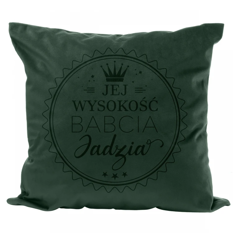 Poszewka na poduszkę z grawerem - Jej wysokość babcia - PNP021