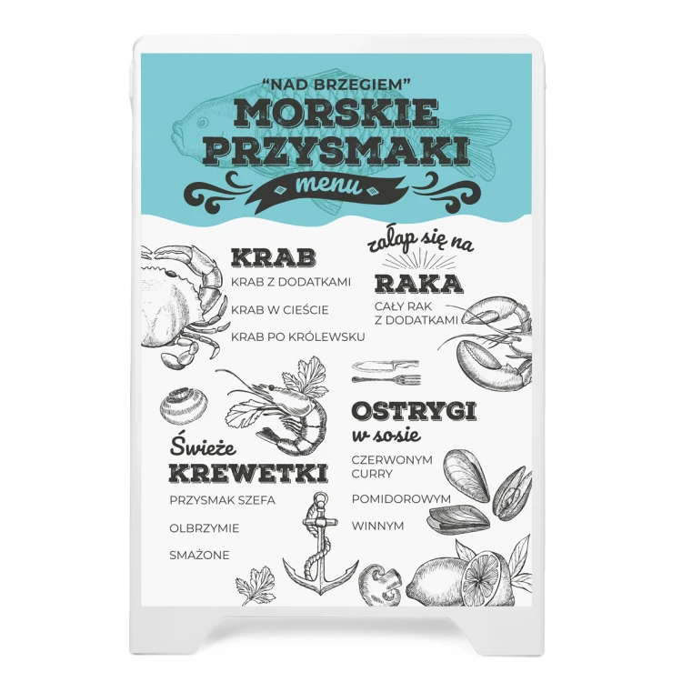 Potykacz reklamowy A2 - 420x594mm z dowolnym nadrukiem UV - PT003