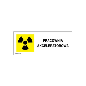 Pracownia akceleratorowa - tabliczka informacyjna - wym. 250x100mm - PVC - kolorowy druk UV - TAB216