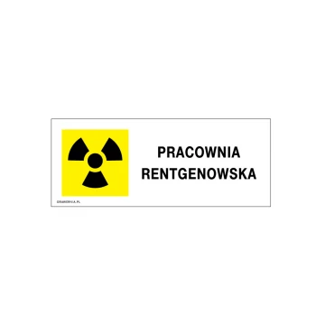 Pracownia rentgenowska - tabliczka informacyjna - wym. 250x100mm - PVC - kolorowy druk UV - TAB218