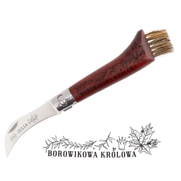 Prezent dla grzybiarza - nóż do grzybów z miotełką - borowikowa królowa - BP185