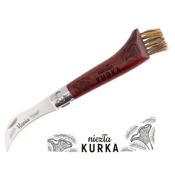 Prezent dla grzybiarza - nóż do grzybów z miotełką - niezła kurka - BP186