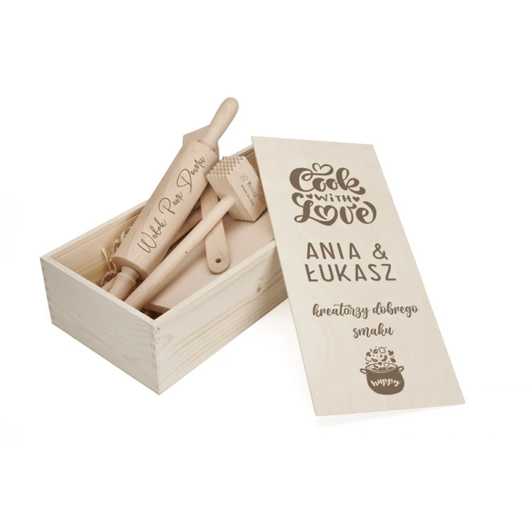 Prezent dla Młodej Pary - wałek, deska, łyżka, pałka, mątewka, tłuczek, mudler - PDM004