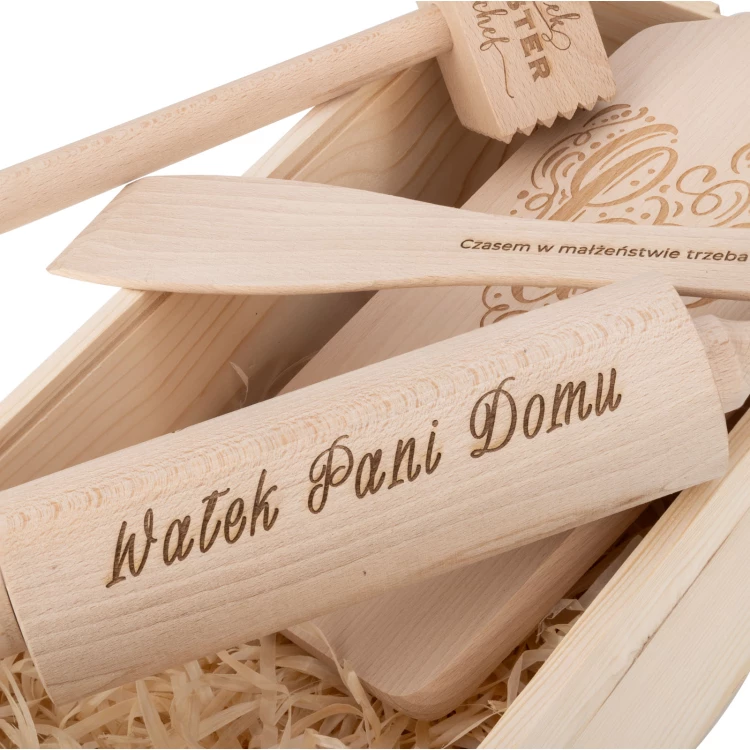 Prezent dla Młodej Pary - wałek, deska, łyżka, pałka, mątewka, tłuczek, mudler - PDM005