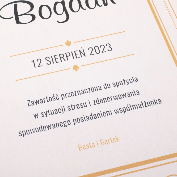Prezent dla Pary Młodej - Ratunkowa skrzynka nowożeńców na alkohol - SK087