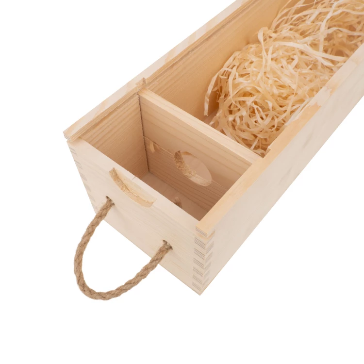 Prezent dla świadkowej - drewniana skrzynka na alkohol z imieniem - wym. 110x360mm - SK099