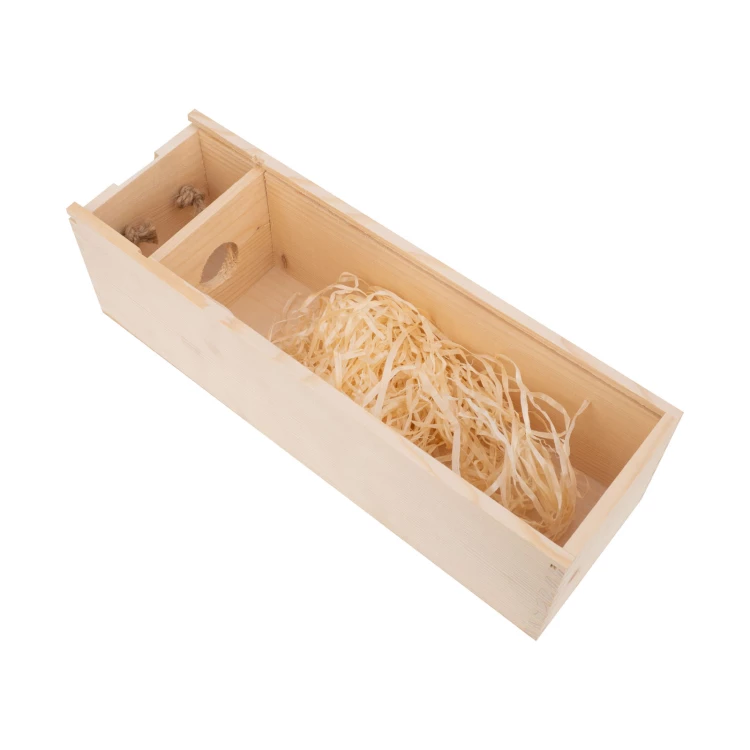 Prezent dla świadkowej - drewniana skrzynka na alkohol z imieniem - wym. 110x360mm - SK103