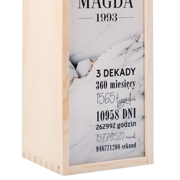 Prezent urodzinowy - drewniana skrzynka na alkohol  - SK089
