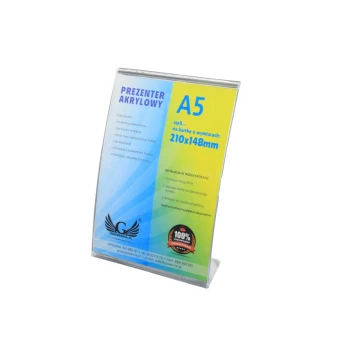  Prezenter akrylowy na kartkę A5 PION (210x148mm) - model PR011