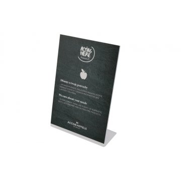 Prezenter informacyjny A5 - wymiary 148x200x3mm - cyfrowy druk UV - STUV002