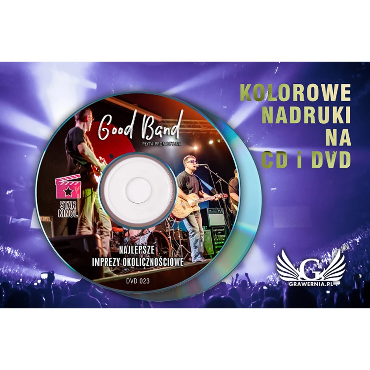 Projekt szaty graficznej płyty CD lub DVD + wybierz wydruk nakładu - ND1