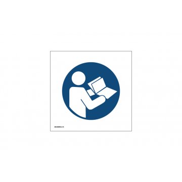 Przeczytaj instrukcje - wym. 150x150mm - PVC - kolorowy druk UV - BHP072